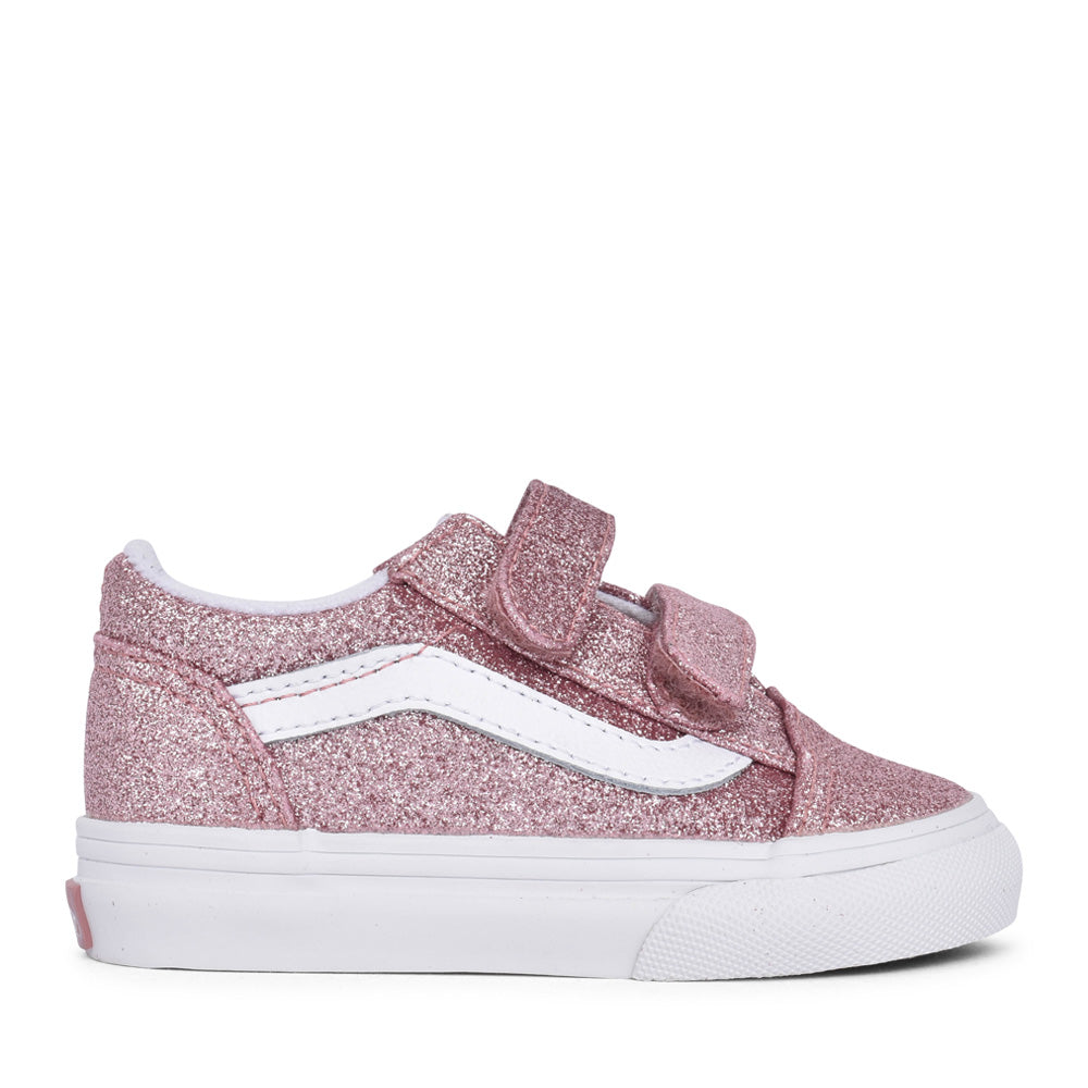 Girls Toddler Old Skool V Velcro Shoe In Rose Gold