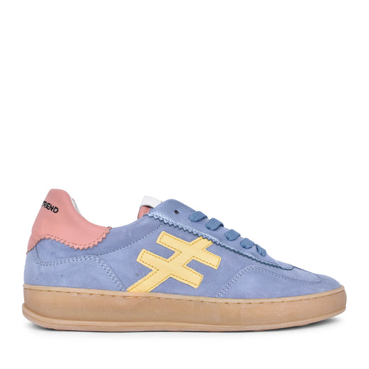 Ladies A032 M326 Laced Trainer In Denim
