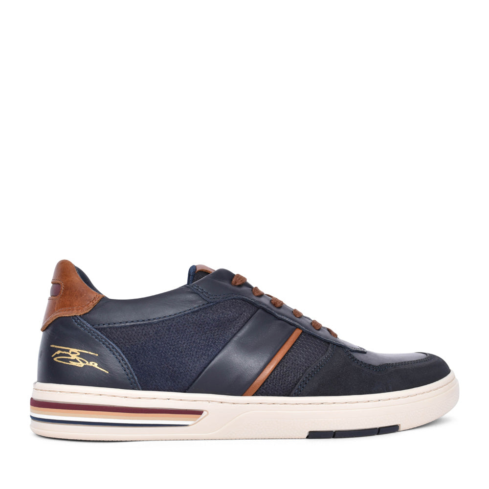 Mens Montoya Laced Trainer In Navy