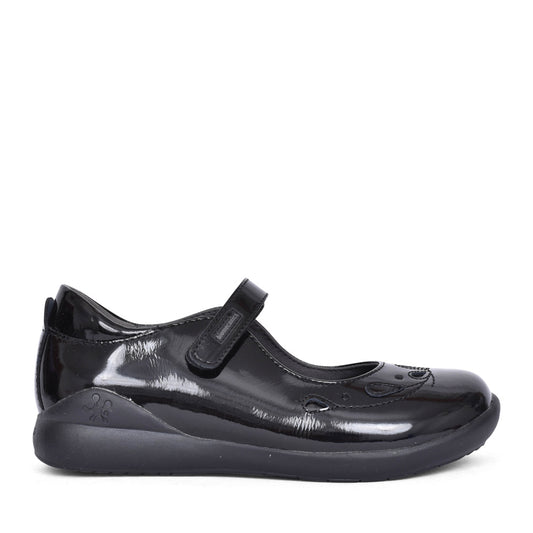 Girls 221280 Mercedes Leather Mary-jane Shoe In Blk Patent