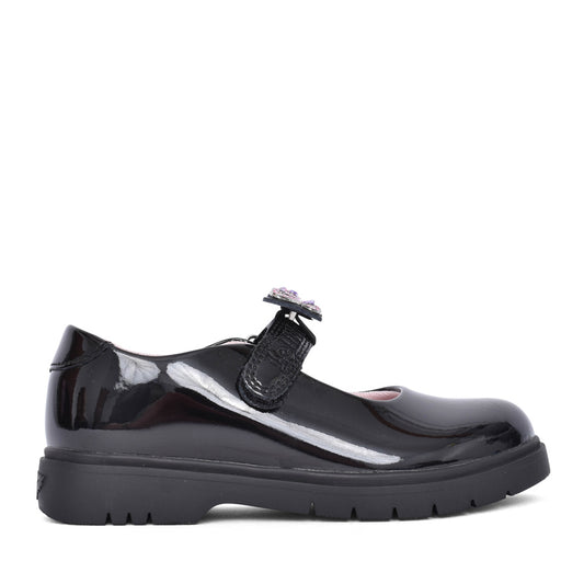 Girls Lk8933 Melody 3 Mary Jane Shoe In Blk Patent
