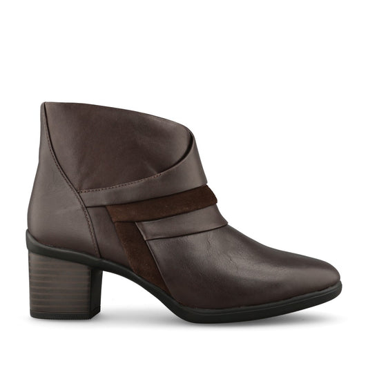 Ladies Shaya Sky D-fit Ankle Boot In Dark Brown