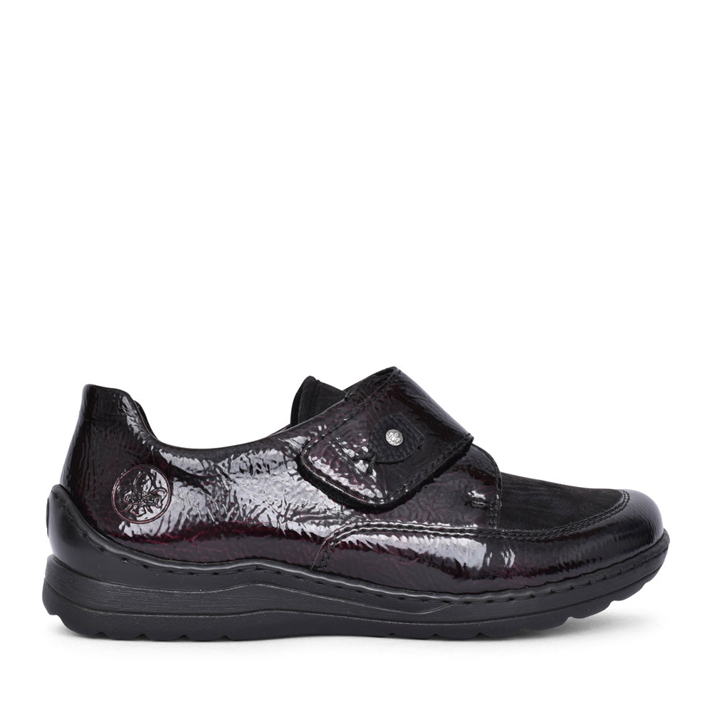 Ladies 48951 Velcro Shoe In Burgandy