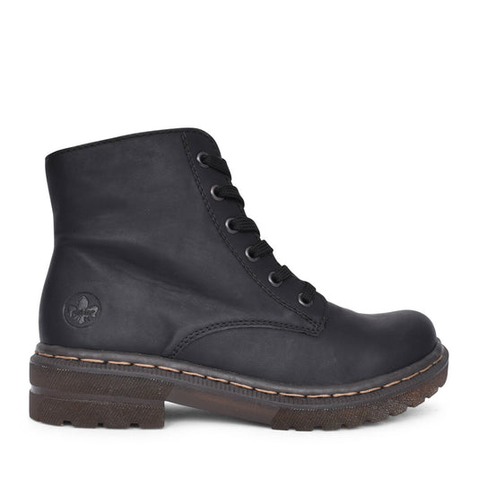 Ladies 78240 Laced Ankle Boot In Black