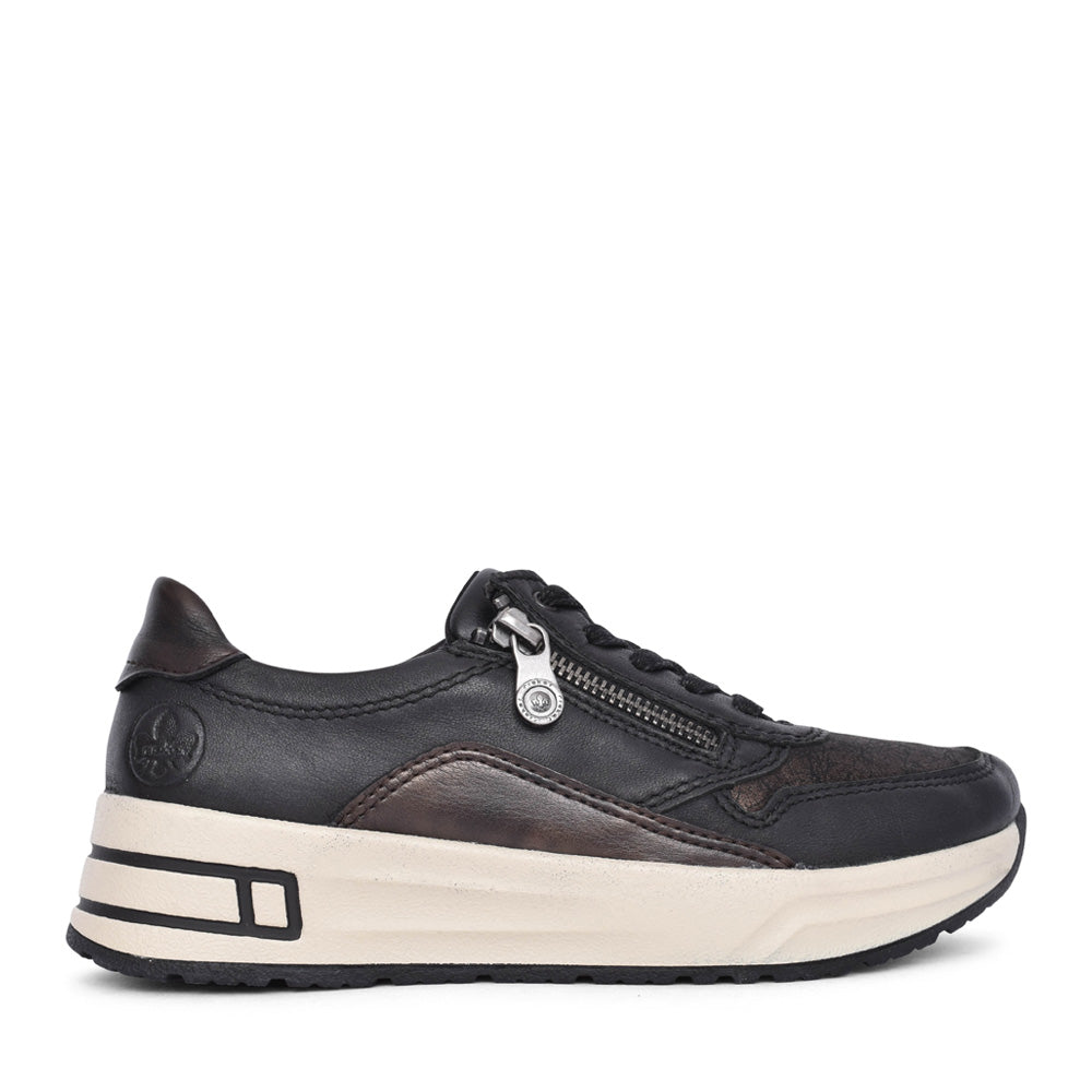 Ladies N8114 Laced Trainer In Black