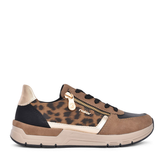 Ladies 58902 Laced Trainer In Brown
