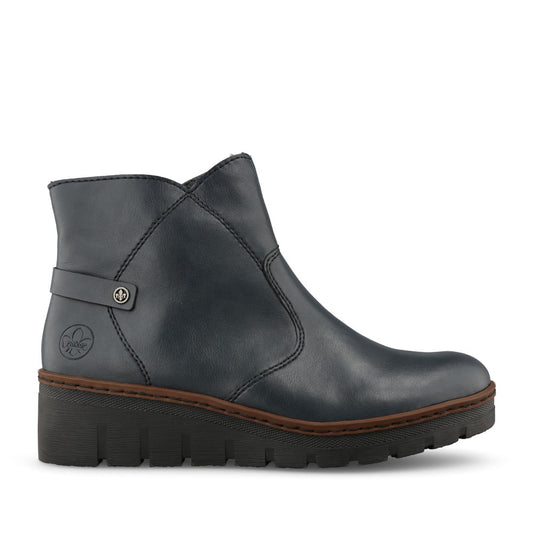 Ladies X9164 Ankle Boot In Navy