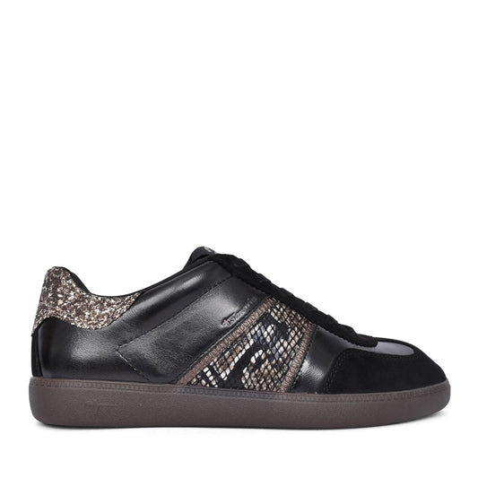 Ladies 1-23624 Laced Trainer In Black