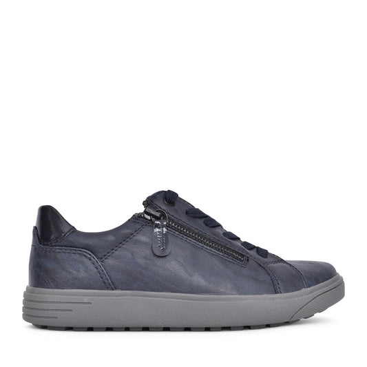 Ladies 8-23664 Laced Trainer In Navy