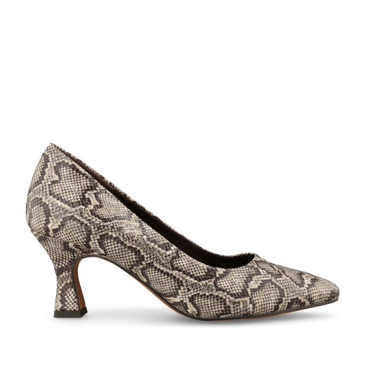 Ladies 2-22420 Medium Heel Court Shoe In Snake