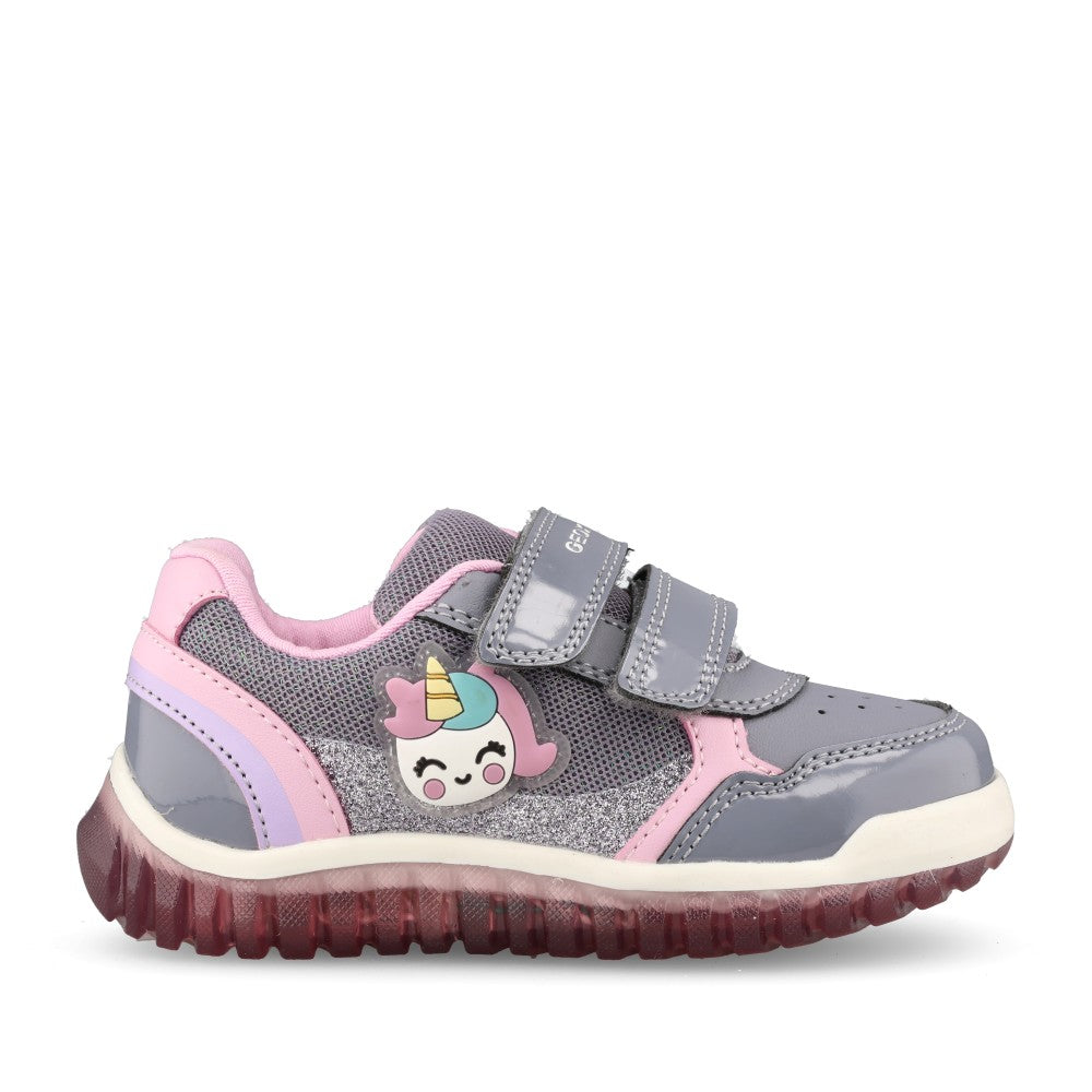 Girls B5661a B Lightyloo Velcro Trainer In Grey