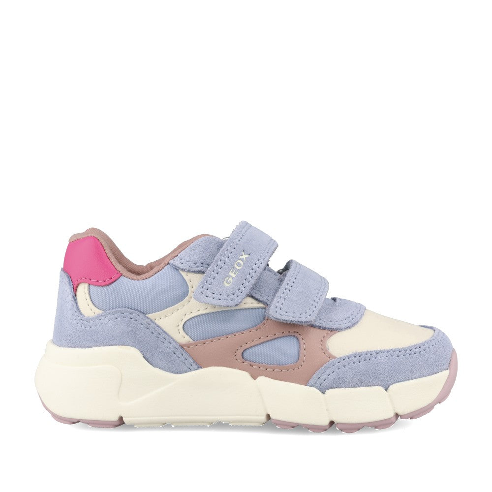 Girls B566na B Flexyper Velcro Trainer In Blue-multi