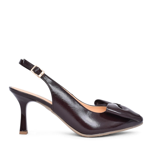 Ladies 4214 G-fit Low Heel Court Shoe In Brown