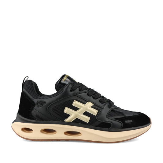 Ladies A040 V405 Laced Trainer In Black