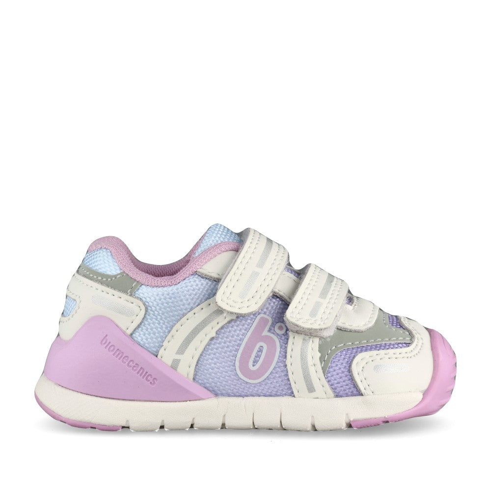 Girls 251138 Double Velcro Trainer In Lilac