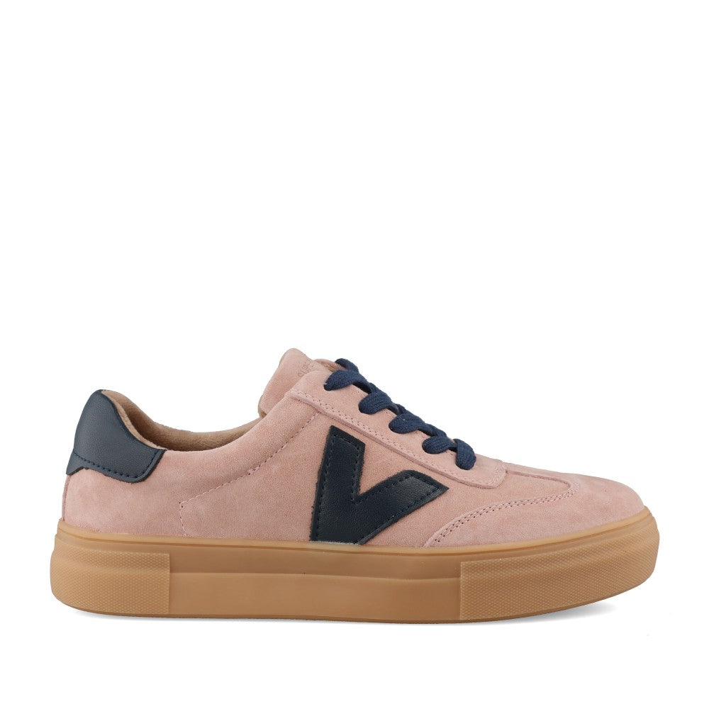 Ladies Ninety Laced Trainer In Dusky Blues