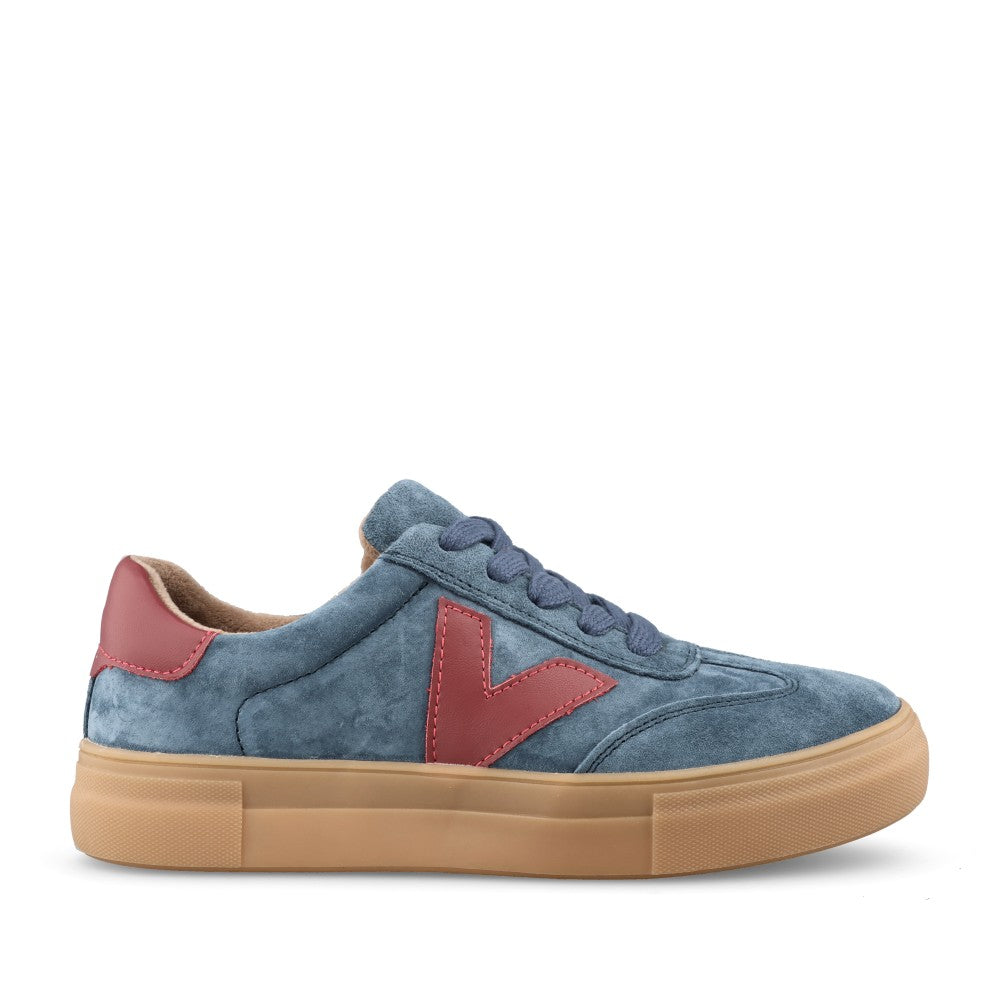 Ladies Ninety Laced Trainer In Wrangler Blue