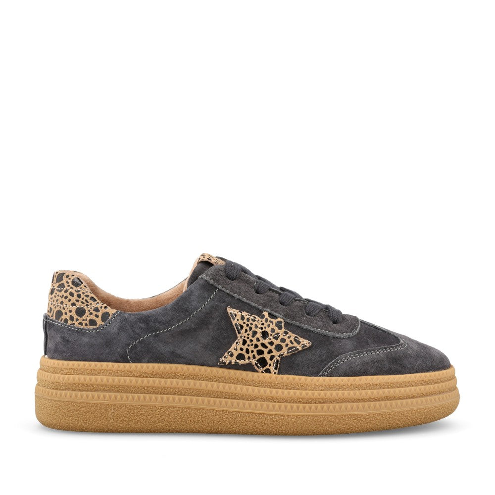 Ladies Forty Two Laced Trainer In Thunder Cheetah