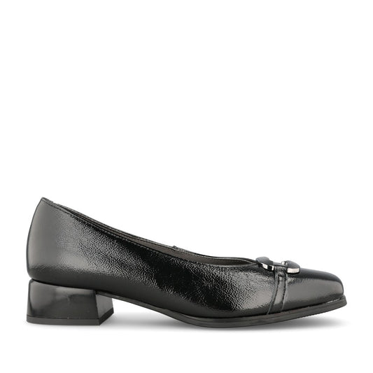 Ladies 10.812 Low Heel Court Shoe In Black