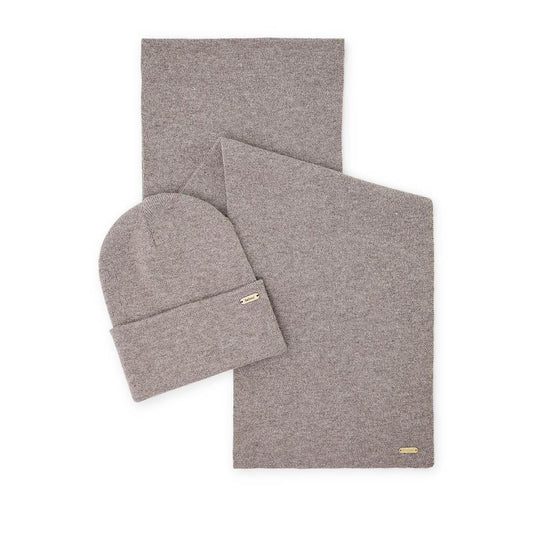 Ladies Winona Beanie & Scarf Gift Set In Taupe