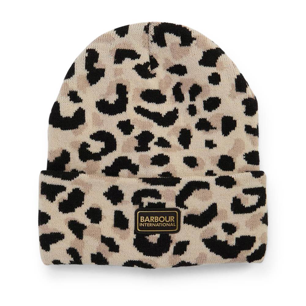 Ladies Harley Beanie Hat In Leopard