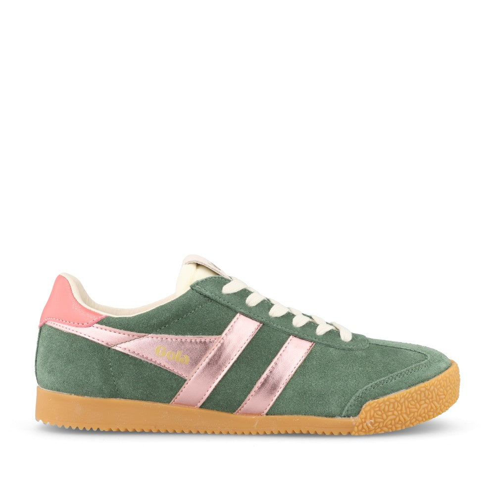 Ladies Elan Glitz Clb790 Laced Trainer In Green