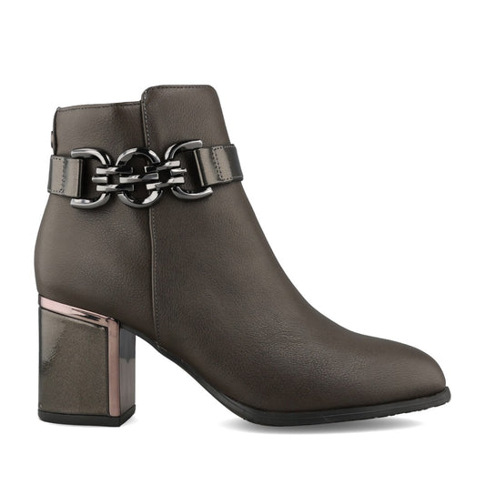Ladies Amarin Ulb454 Medium Heel Ankle Boot In Grey