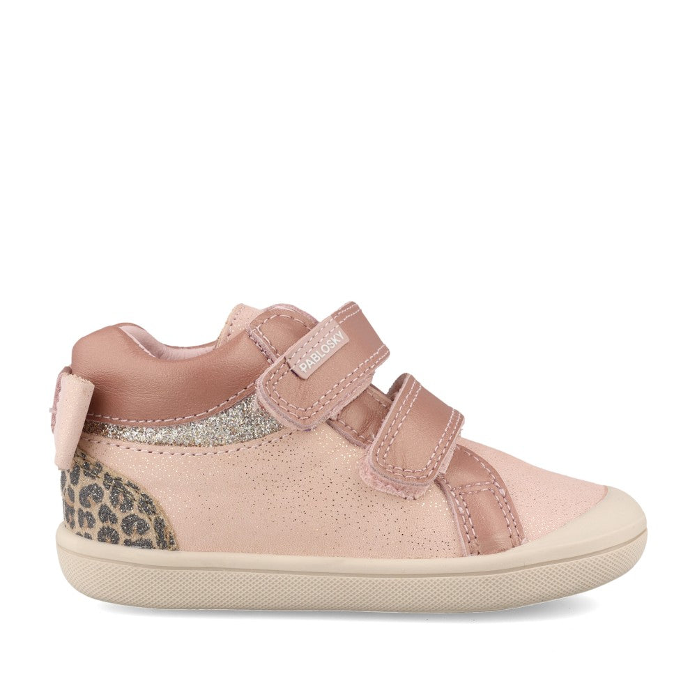 Girls 061770 Double Velcro Boot In Rose
