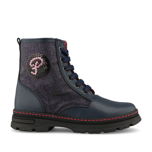 Girls 433925 Laced Ankle Boot In Navy