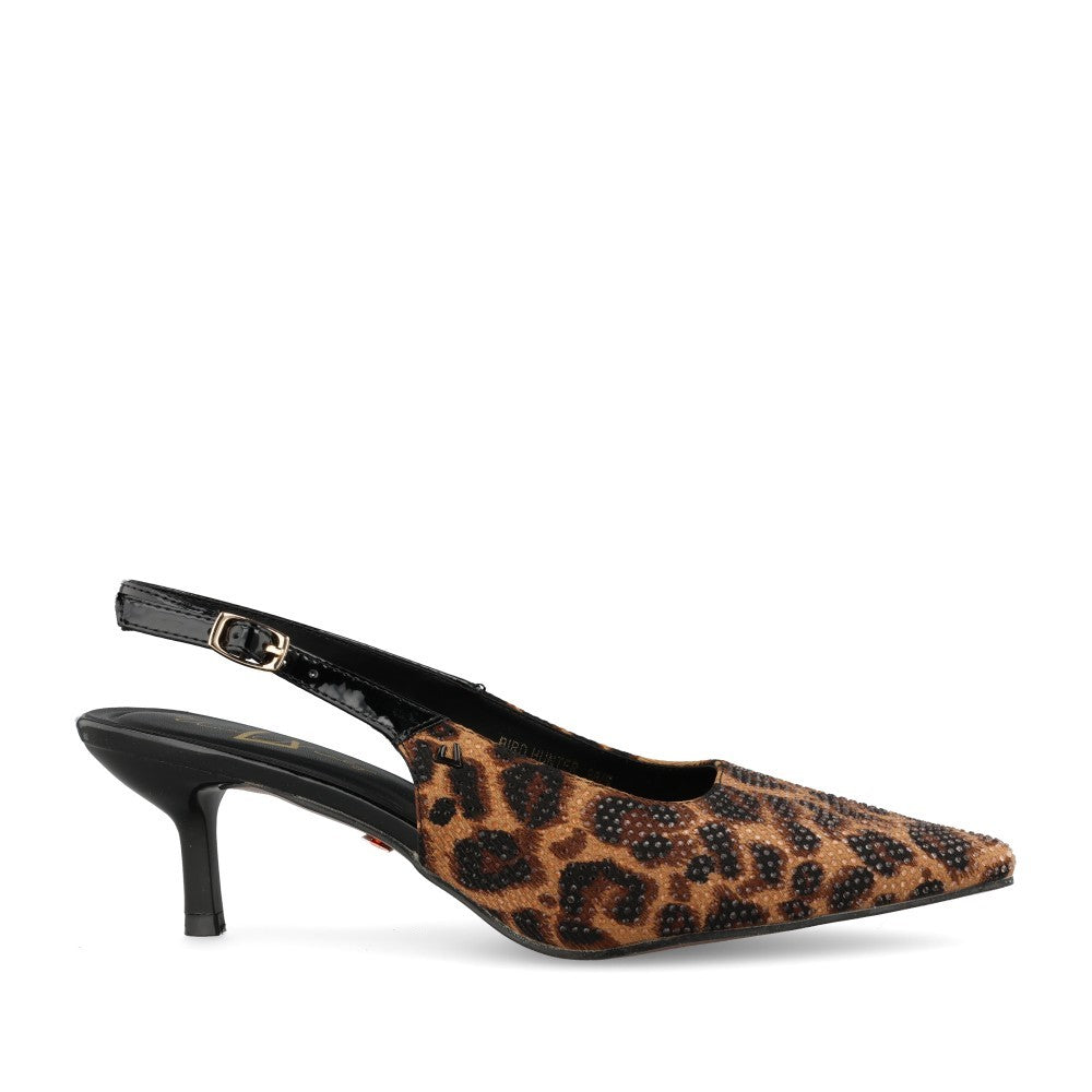 Ladies Bird Hunter Slingback Court Shoe In Animal