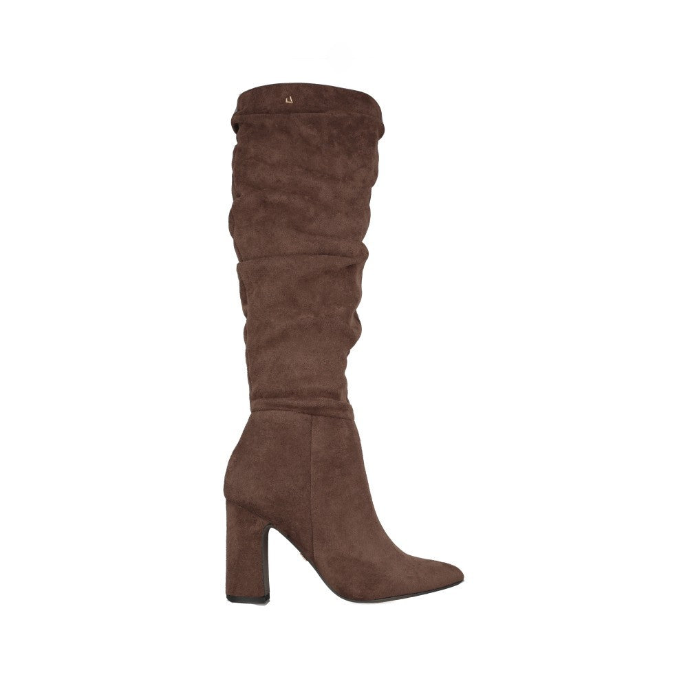 Ladies Famous Friends Long Leg Boot In Dark Grey