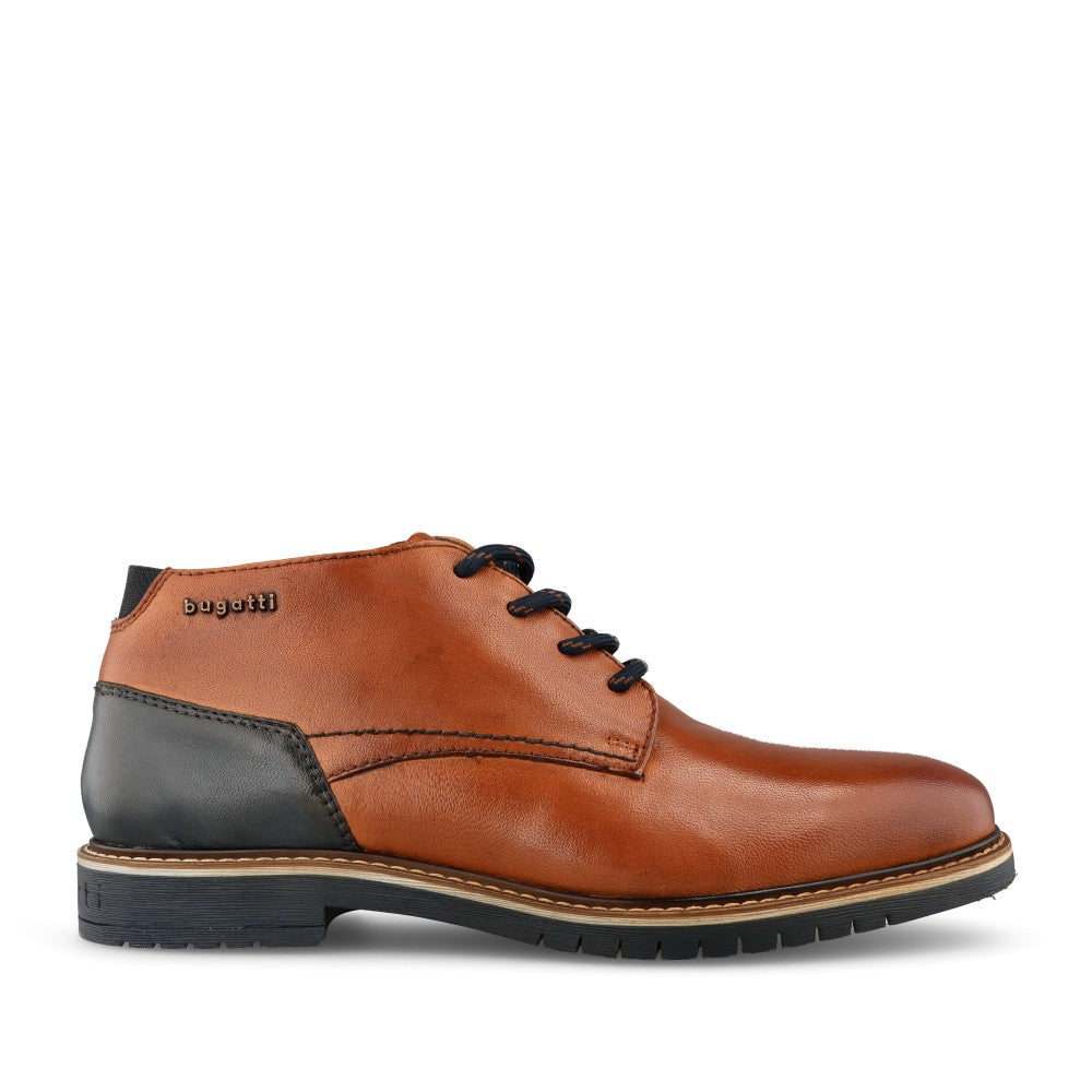 Mens 8373h-4100 Caj Laced Ankle Boot In Cognac