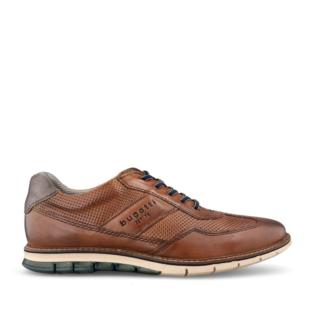 Mens 9711c Simone Comfort Laced Shoe In Cognac