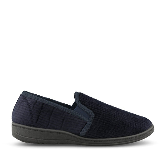 Mens Harry Wide Fitting Slipper In Navy
