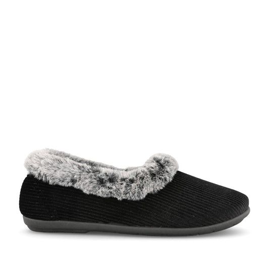 Ladies Shae 3498 Extra Wide Slipper In Black