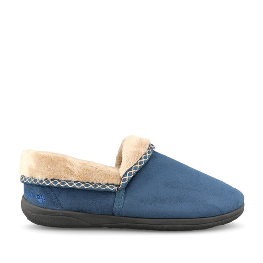 Ladies Mellow 460 Plain Fold Slipper In Denim