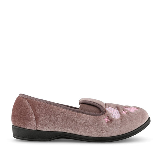 Ladies Cherish Full Slipper In Heather