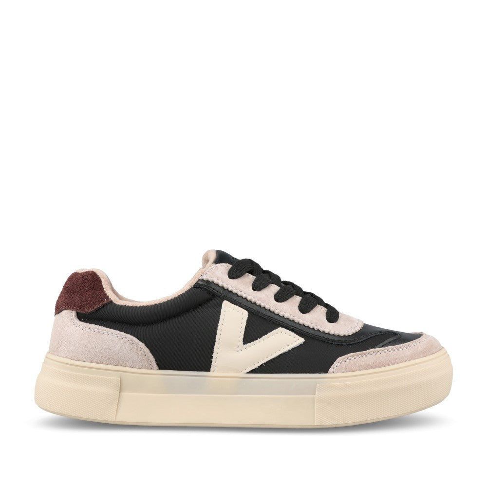 Ladies Eighty Laced Trainer In Coal Fig