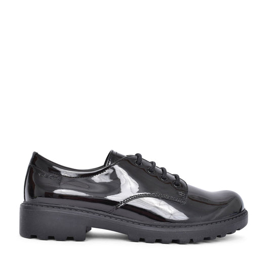 Girls Casey J0420c Laced Shoe In Blk Patent