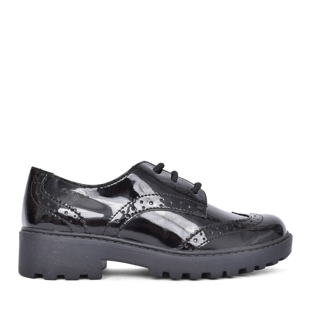 Girls Casey J6420n Laced Shoe For Girls In Blk Patent