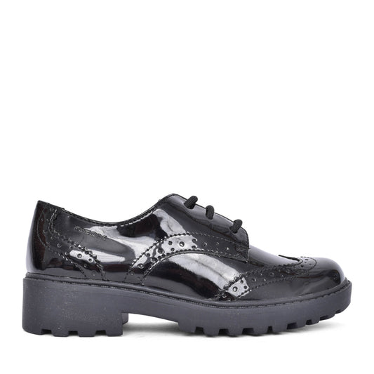 Girls Casey J6420n Laced Shoe For Girls In Blk Patent