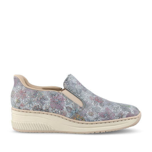Ladies 48761 Slip-on Wedge Shoe In Multi-colour