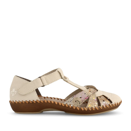 Ladies M1655 Cut-out Shoe In Beige