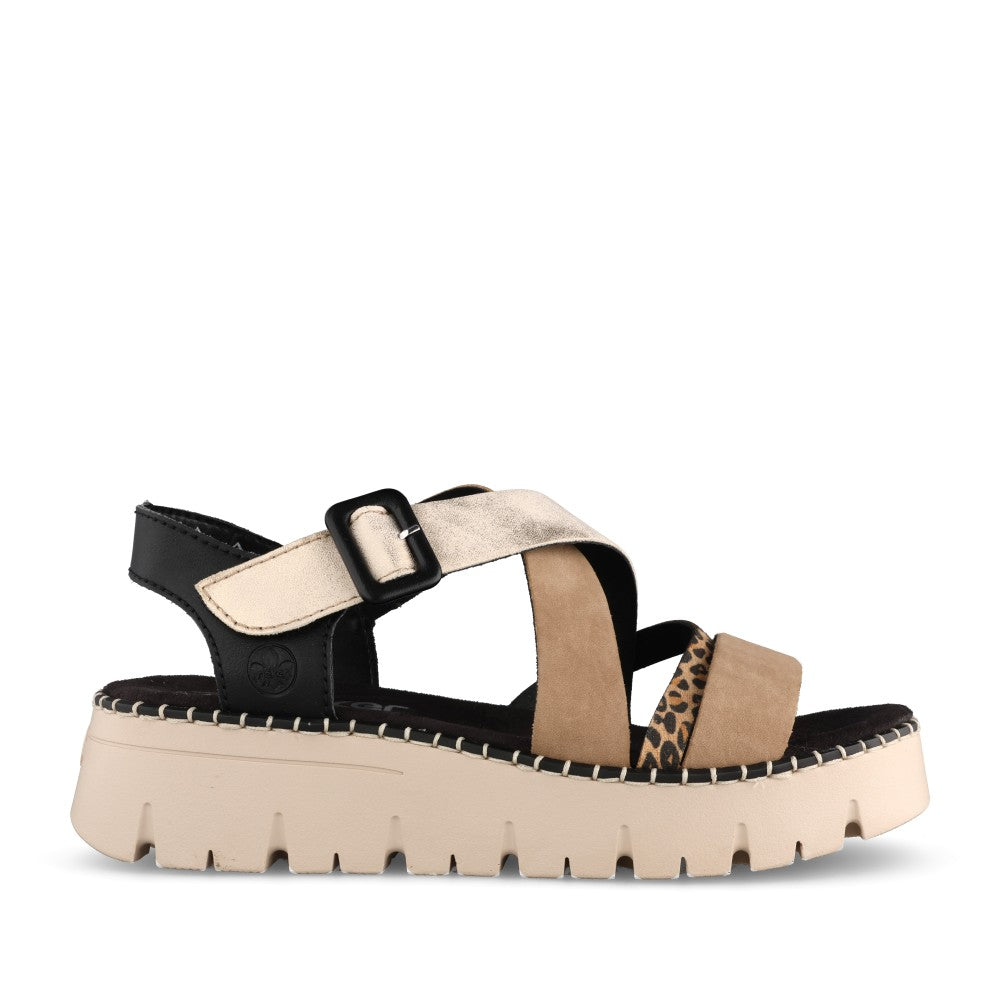 Ladies V1063 Platform Sandal In Multi-colour