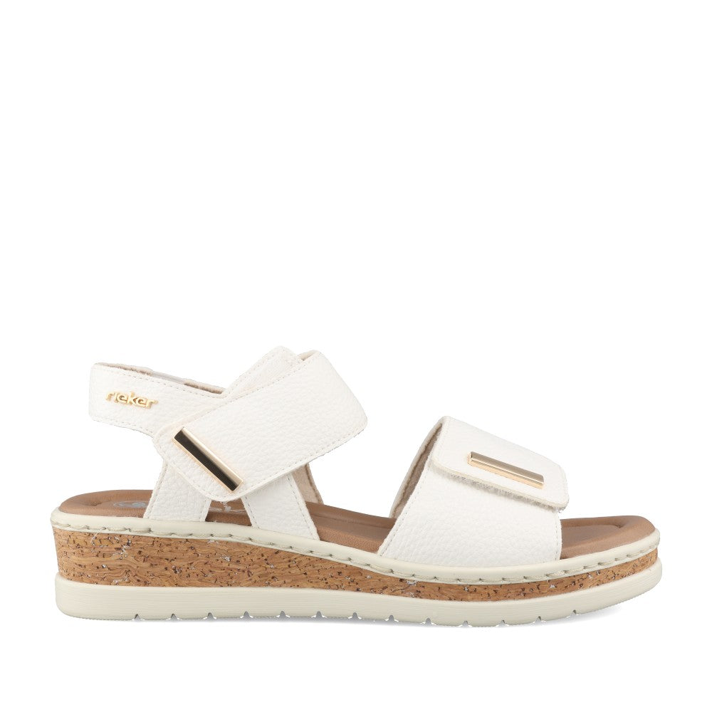 Ladies V4181 Wedge Sandal In White