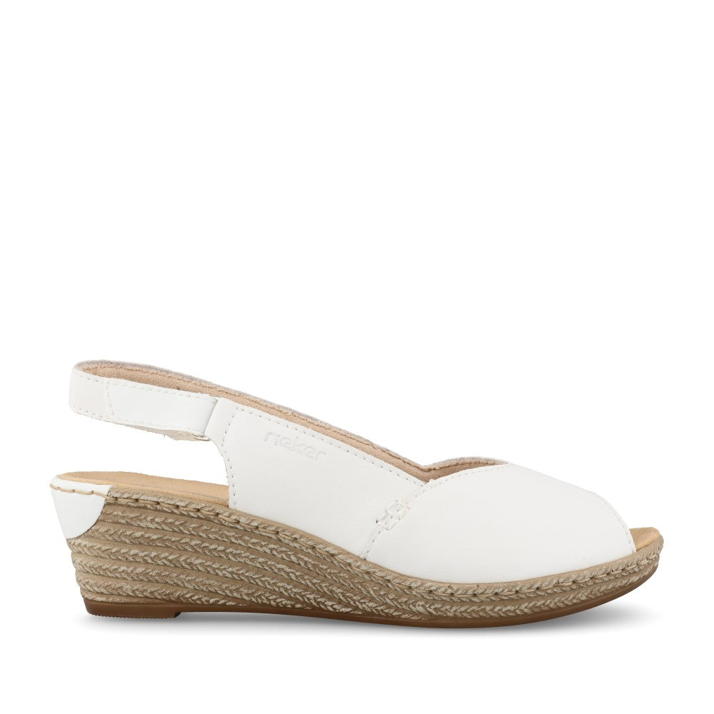 Ladies 62462 Wedge Sandal In White