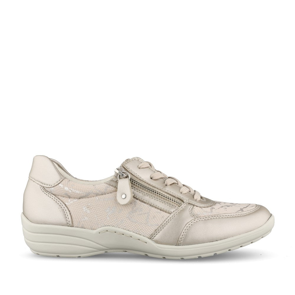 Ladies R7637 Laced Shoe In Metallic
