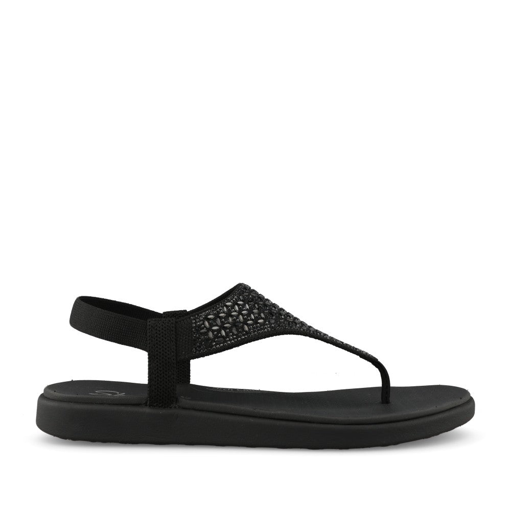 Ladies 163636 Meditation Luxe Modern Event Sandal In Black