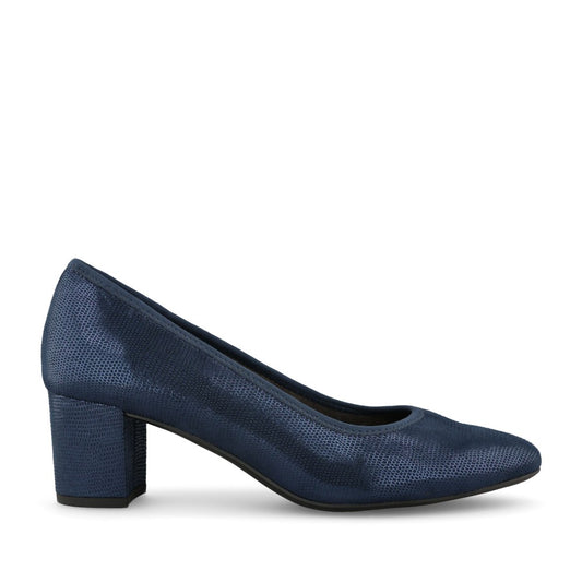 Ladies 8-22461 Mid Heel Court Shoe In Navy