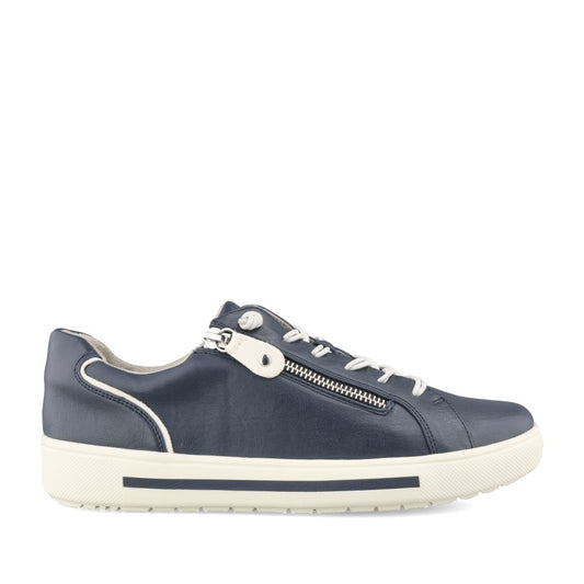 Ladies 8-23660 Laced Trainer In Navy